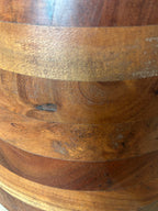 Reclaimed Solid Timber Wood Hourglass Side Table