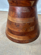 Reclaimed Solid Timber Wood Hourglass Side Table