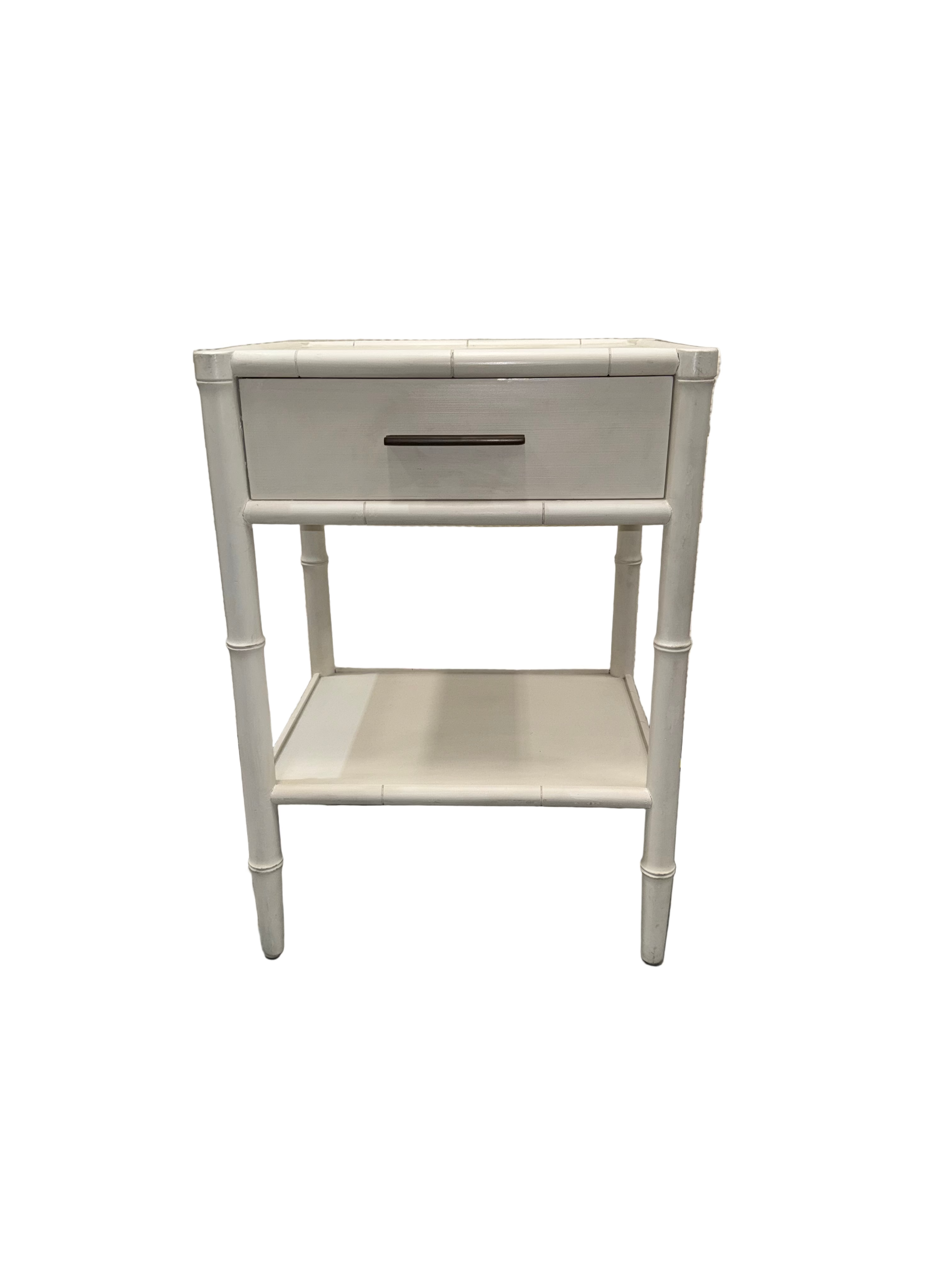 Elegant Faux Bamboo Bedside Table