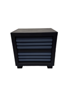 Modern 2-Drawer Nightstand with Textured Accent Front