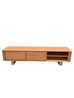 Nick Scali Natanami Lowline TV Unit - Solid Timber in Natural Finish