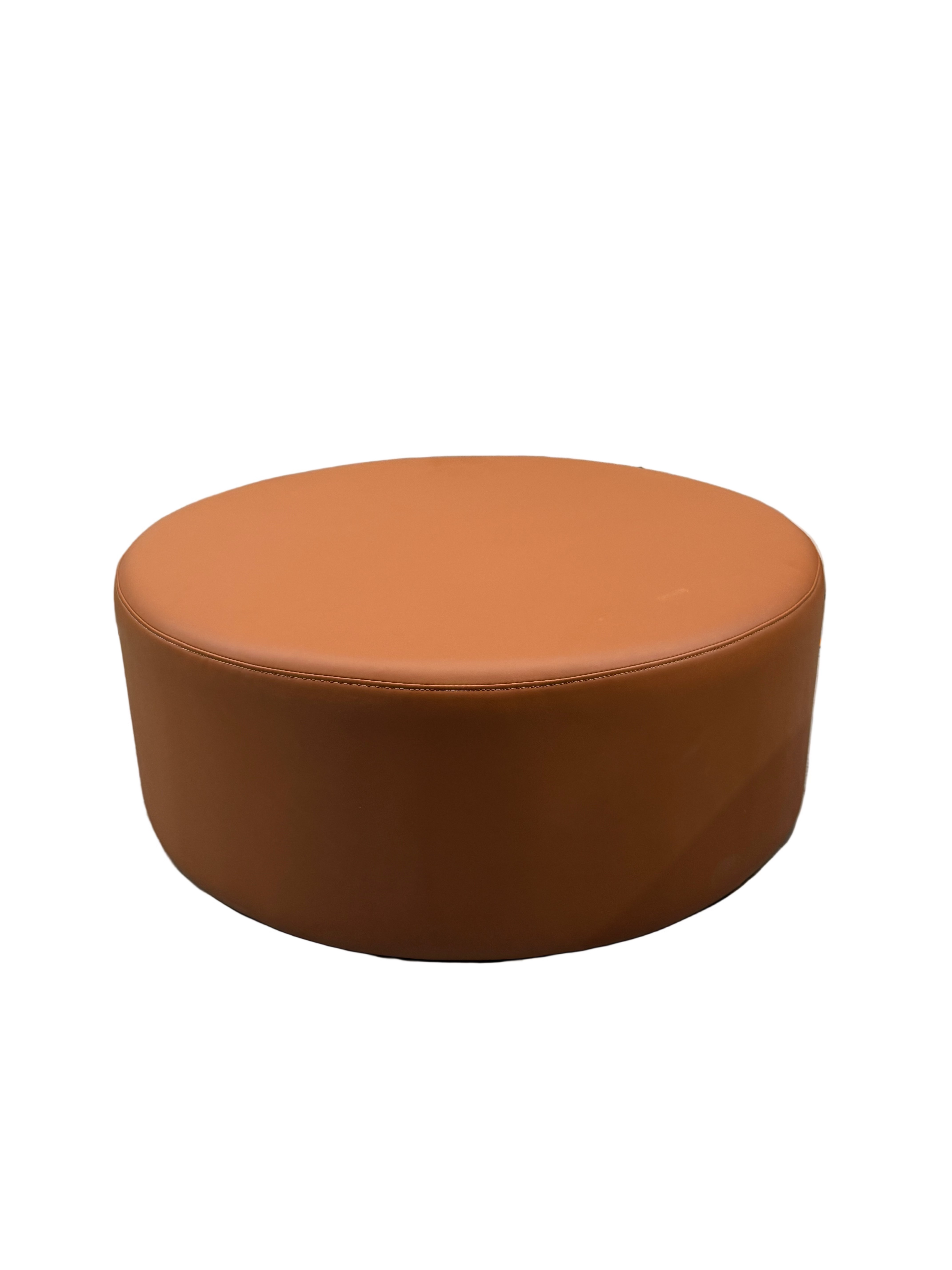 Brown Round Ottoman