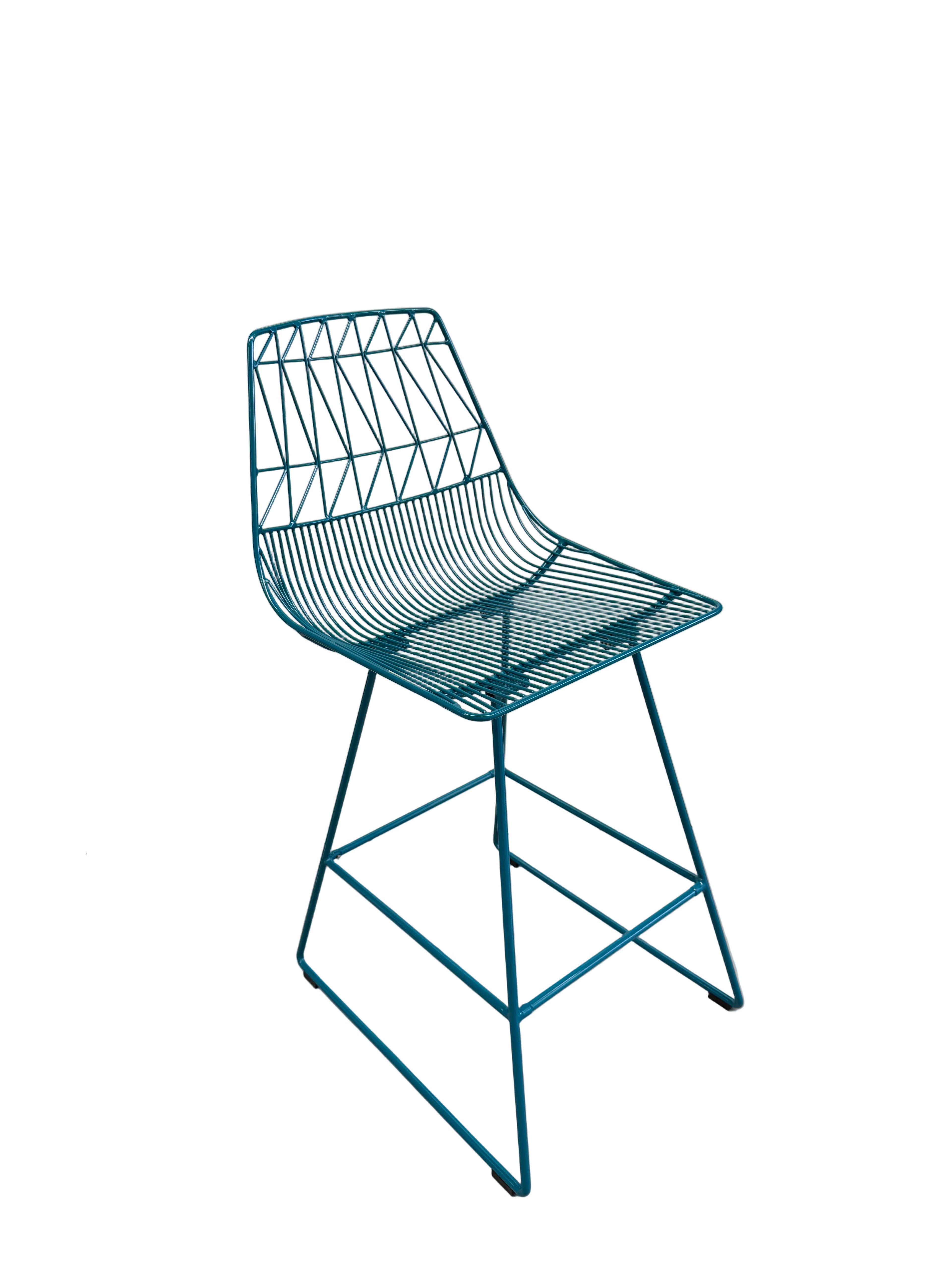 Bend Counter Stool Peacock Blue