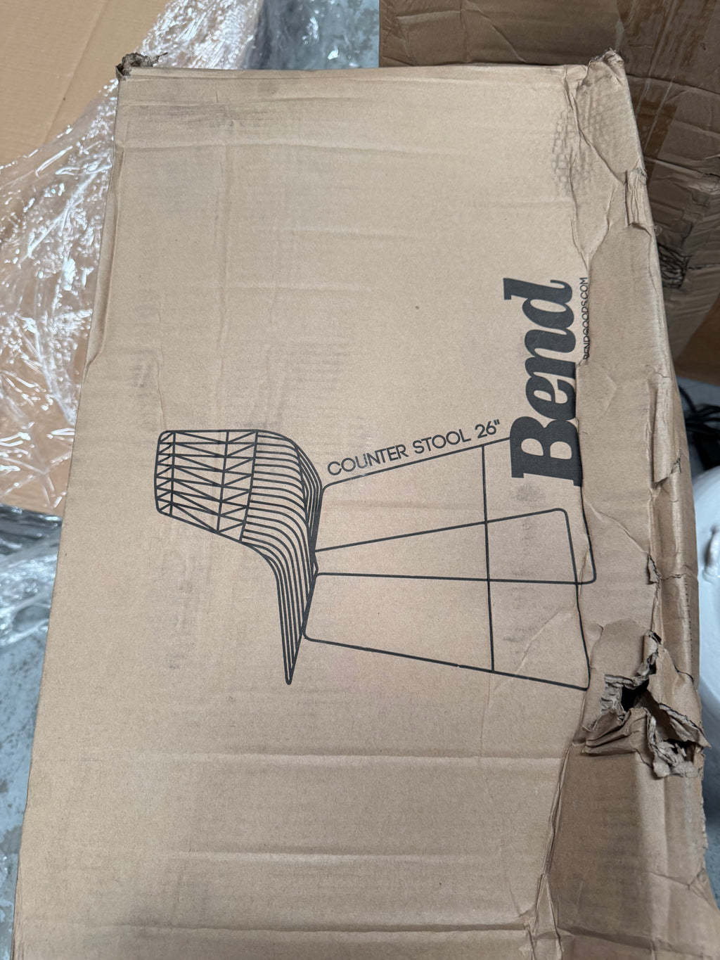 Bend Counter Stool Peacock Blue