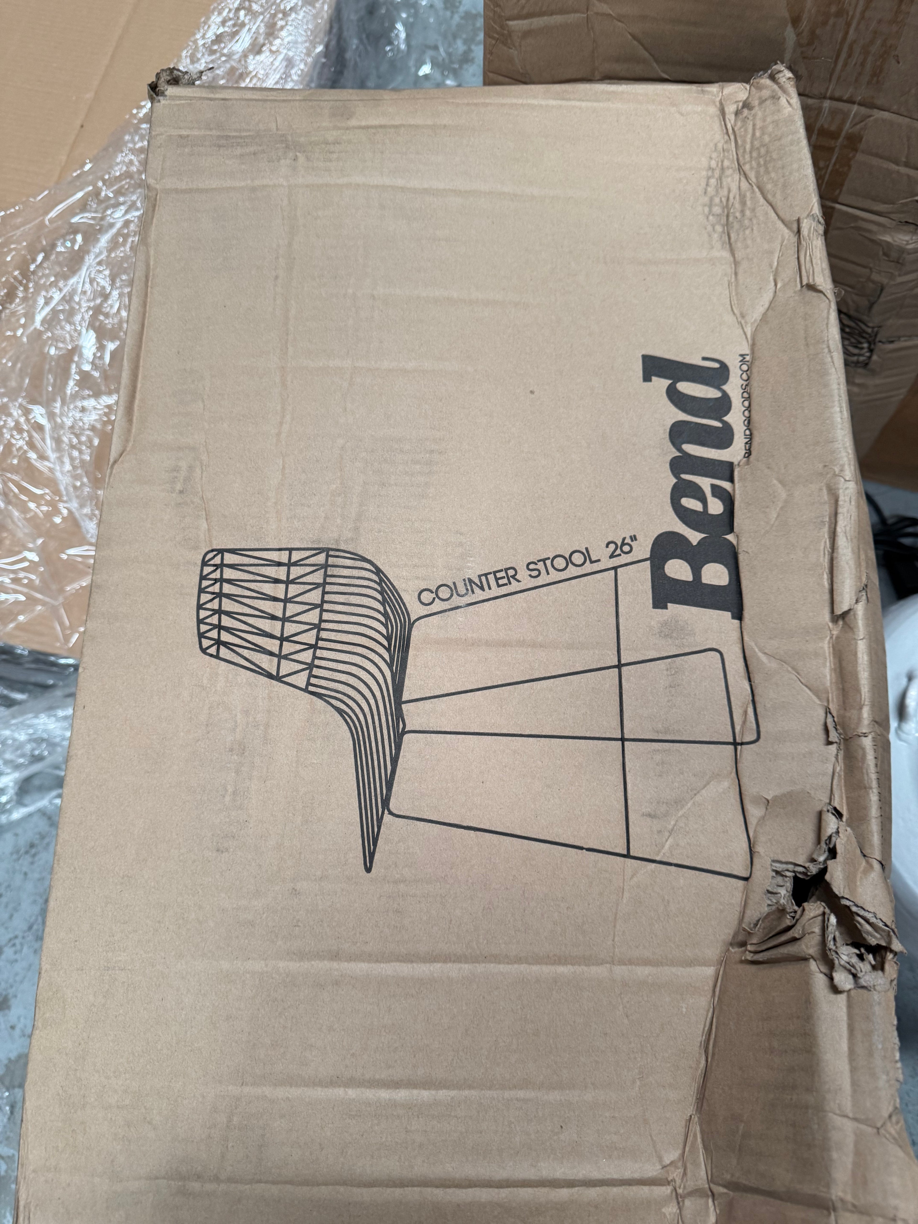 Bend Counter Stool Peacock Blue