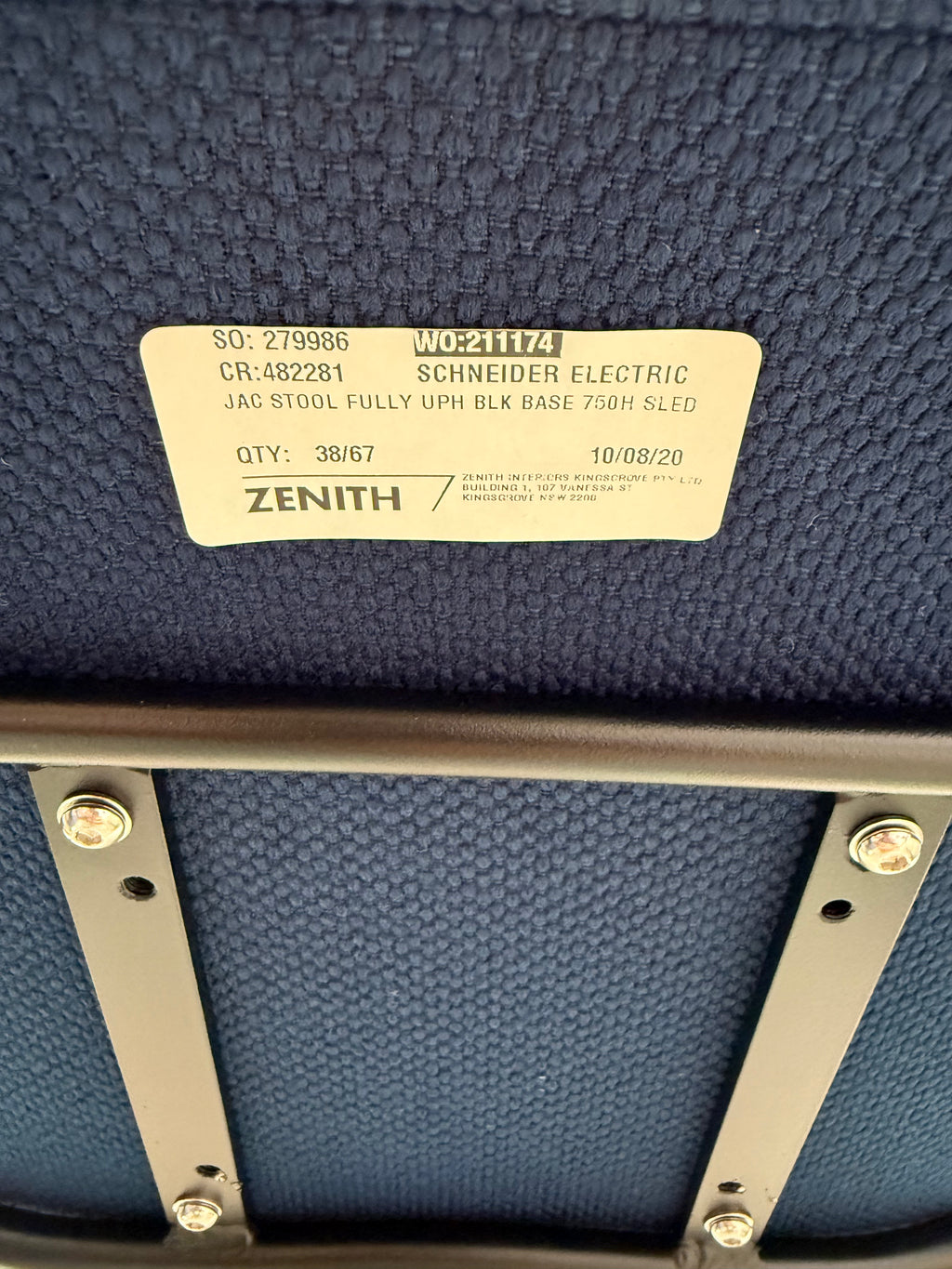 Jac Sled Blue Stool Zenith