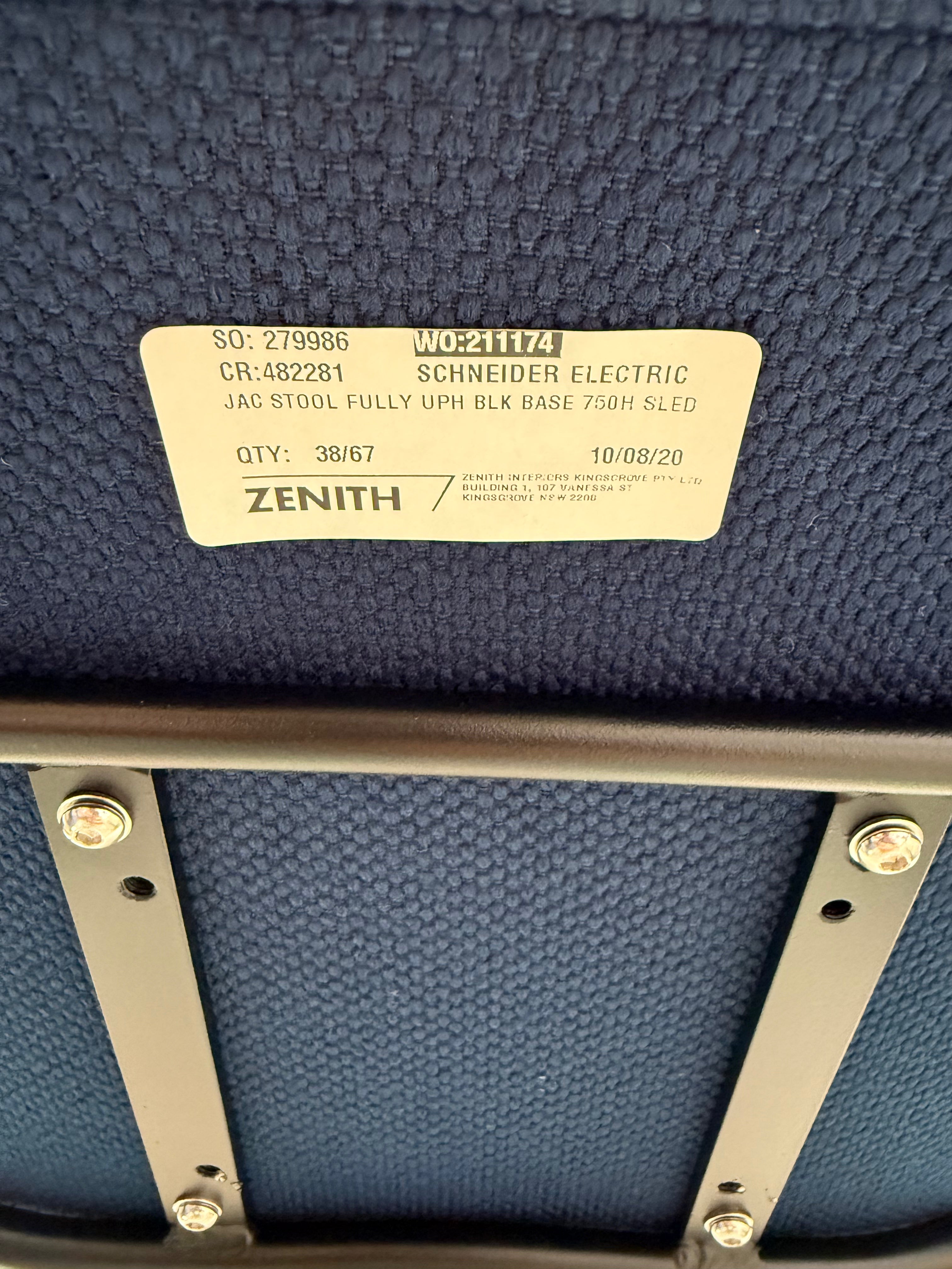 Jac Sled Blue Stool Zenith