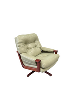 Vintage Tessa T1 Swivel Armchair Sage Green Leather