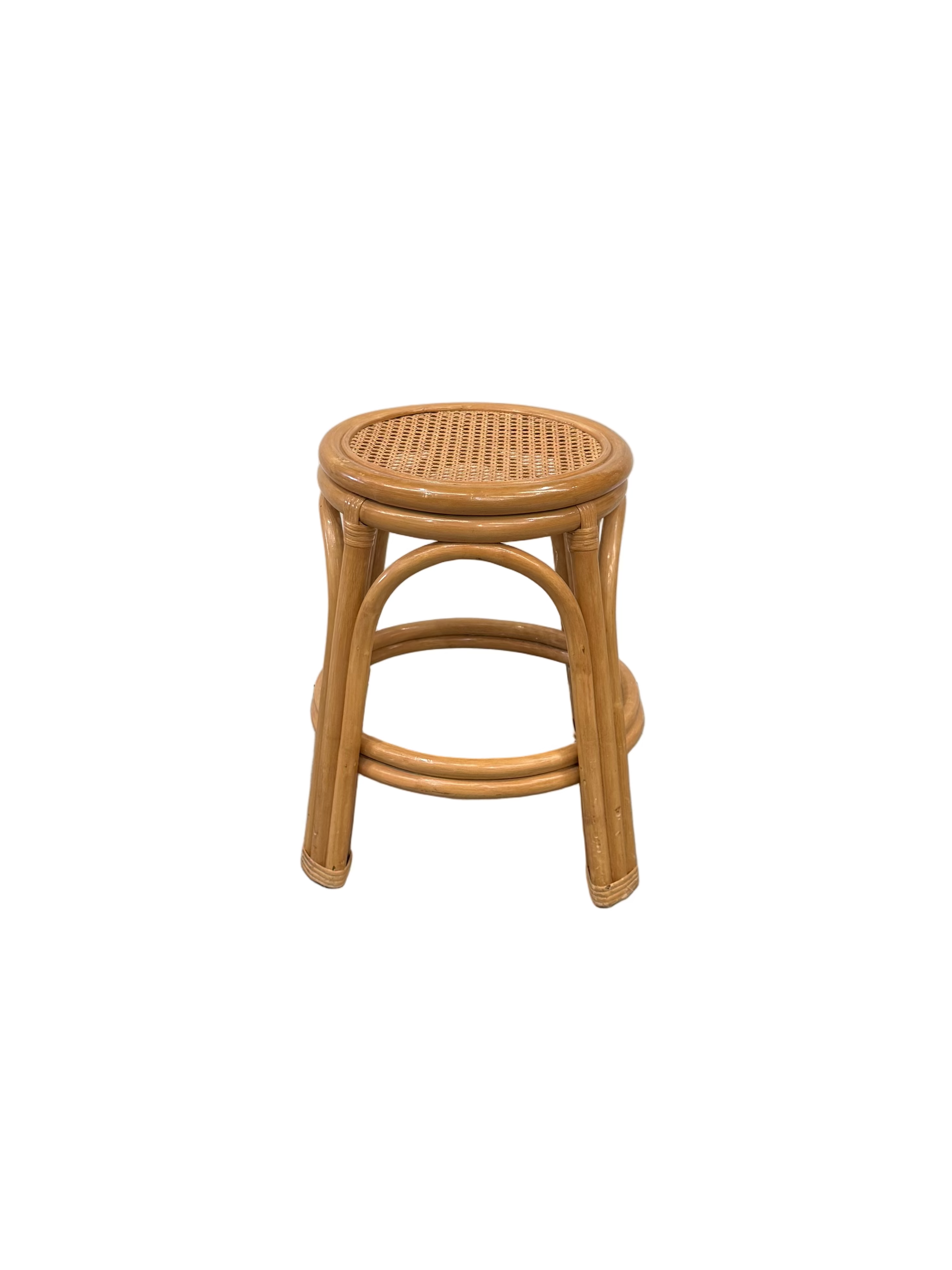 Small Vintage Rattan Stool