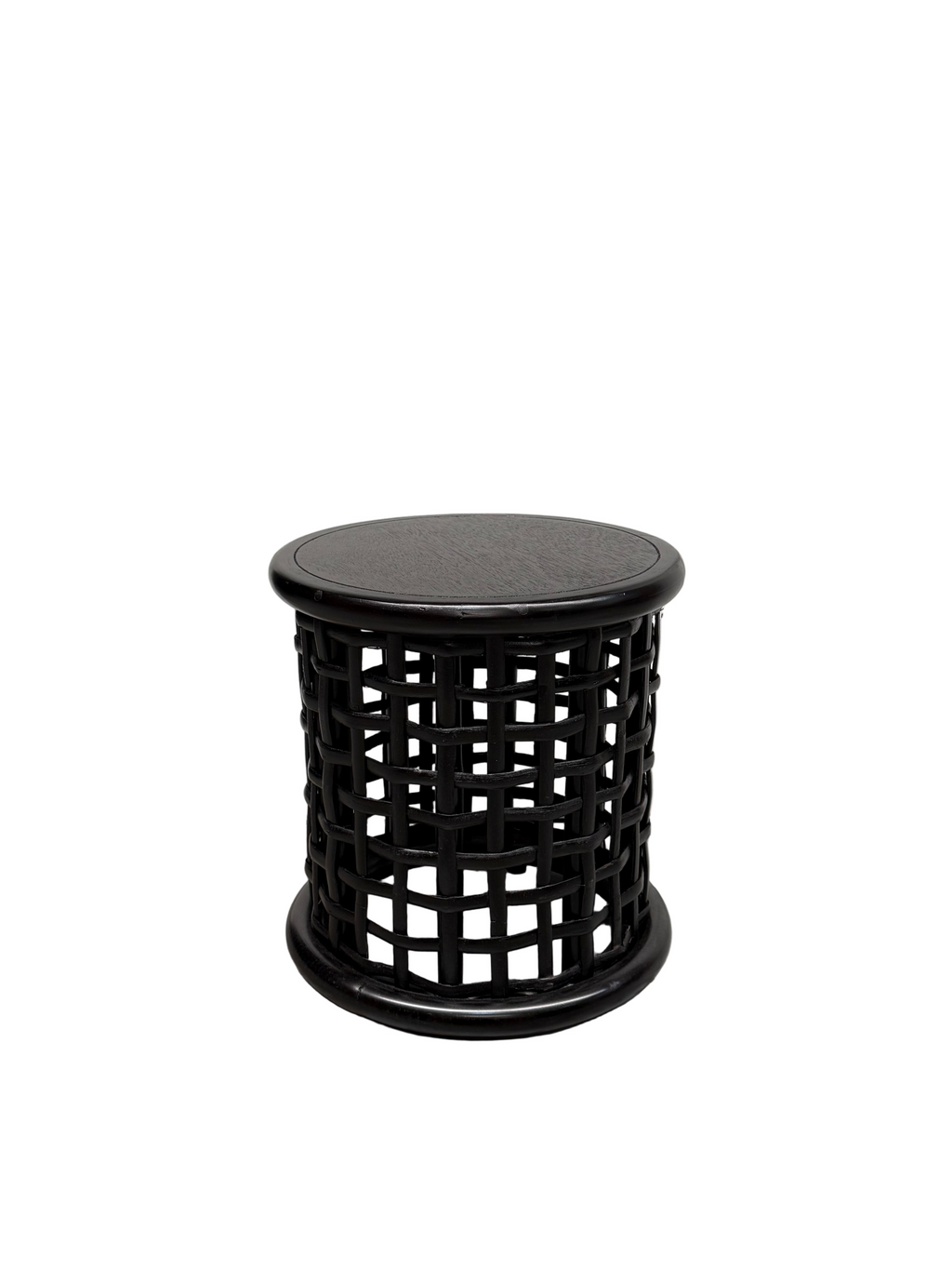 Rattan Hamptons Coastal Vintage Side Table