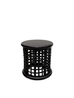 Rattan Hamptons Coastal Vintage Side Table