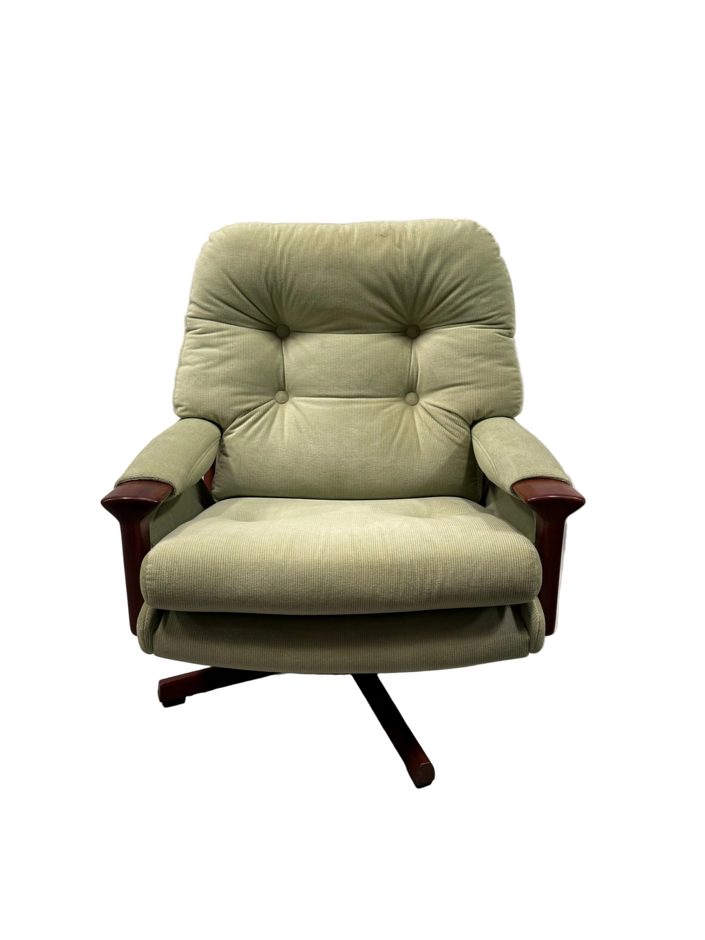 Retro Tessa T1 Armchair Mint Green Cord Upholstery