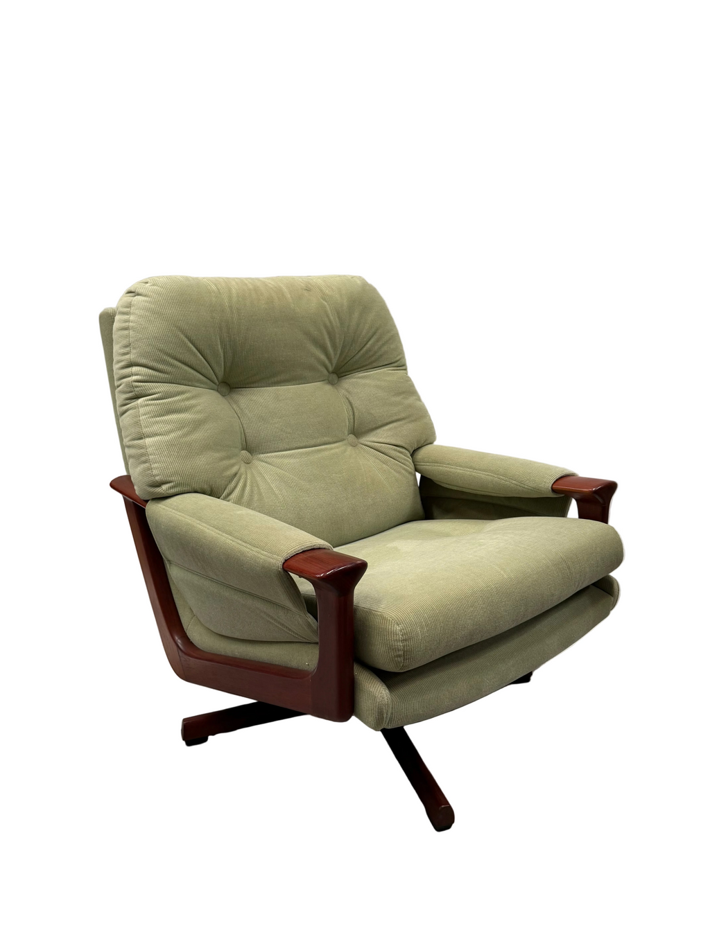 Retro Tessa T1 Armchair Mint Green Cord Upholstery