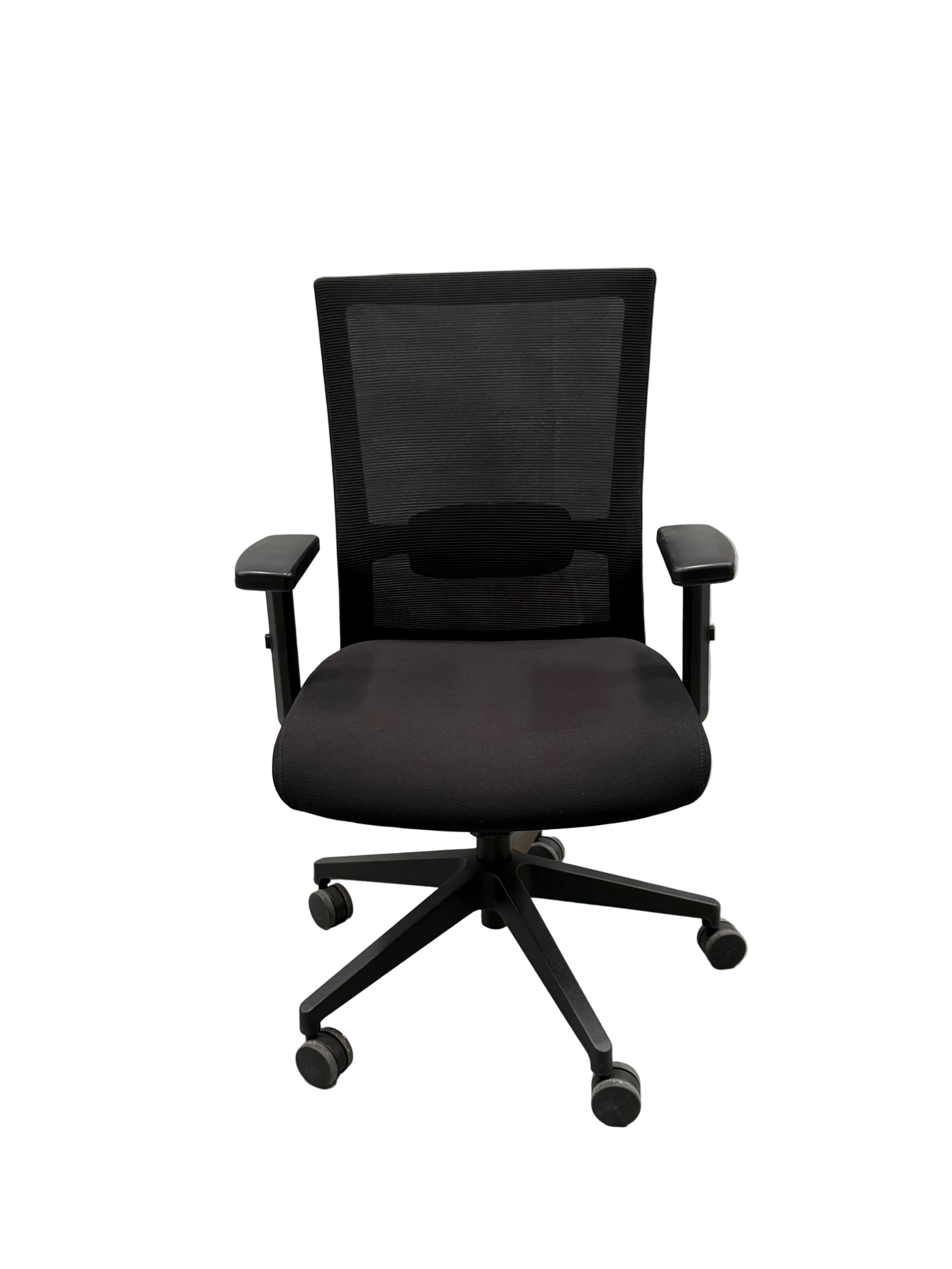 Black Task Chair with Armrests