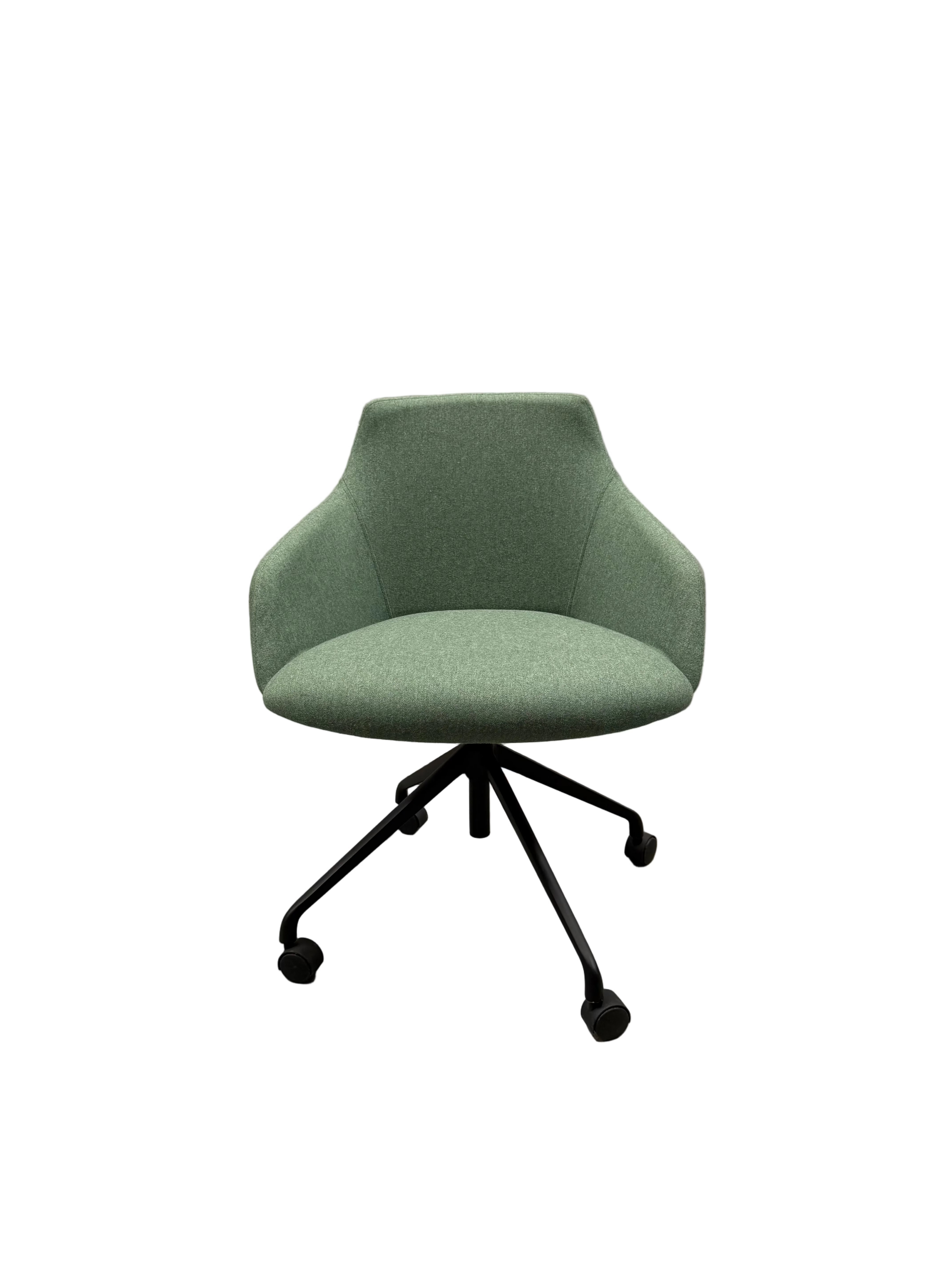 Green Armchair With Castors by Style