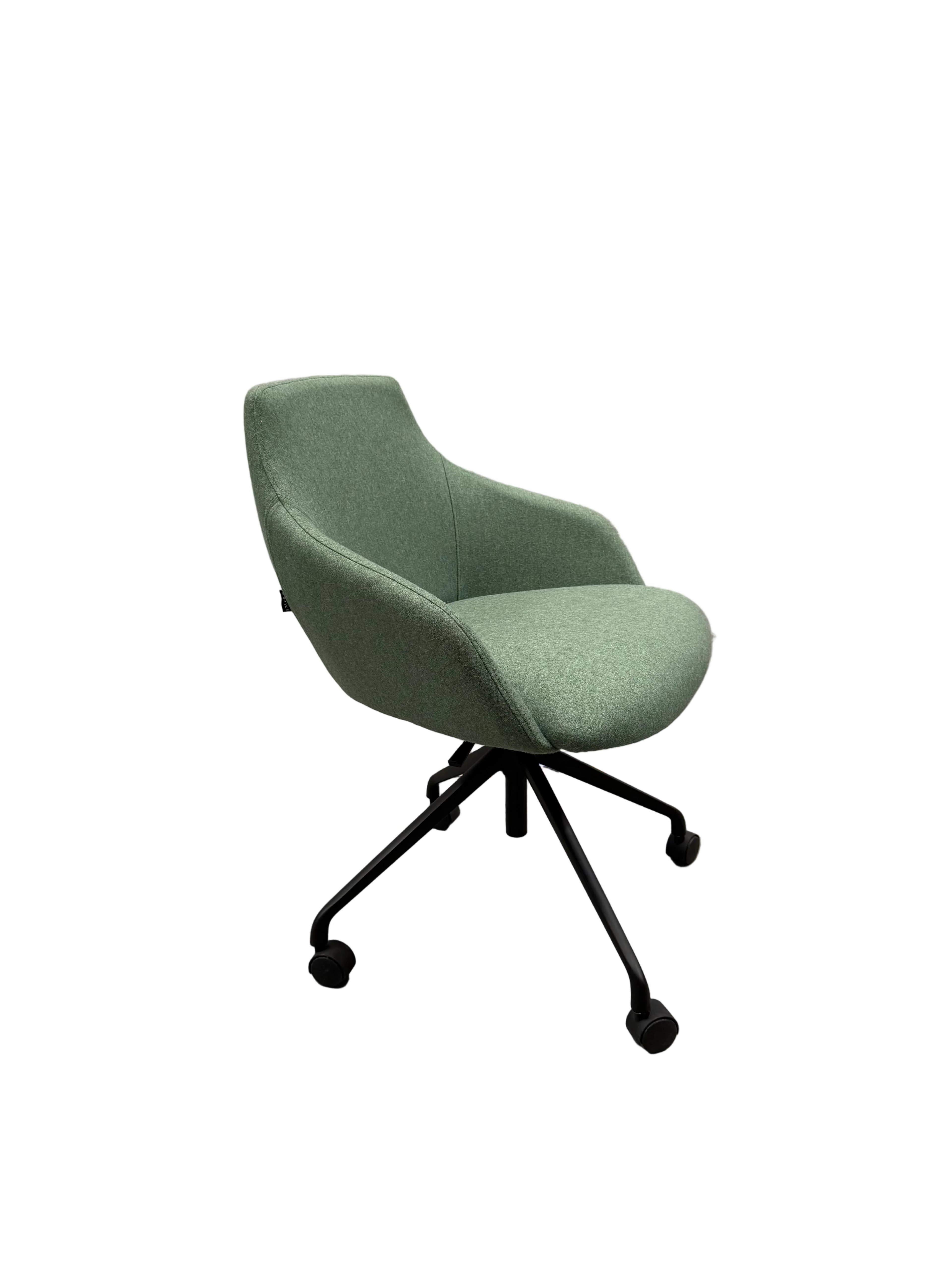 Green Armchair With Castors by Style