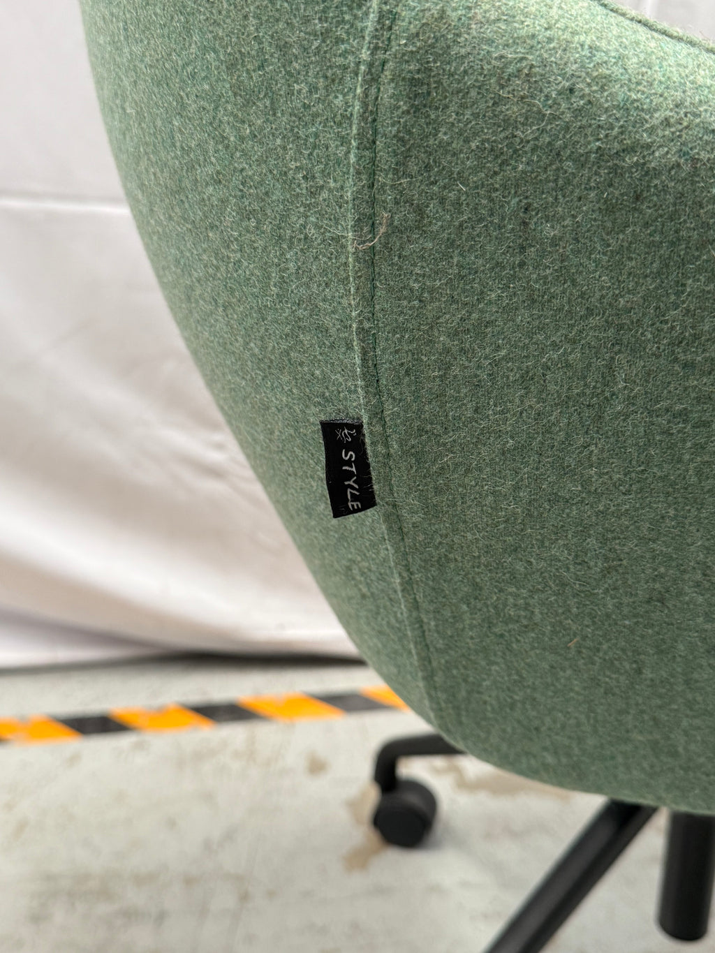 Green Armchair With Castors by Style