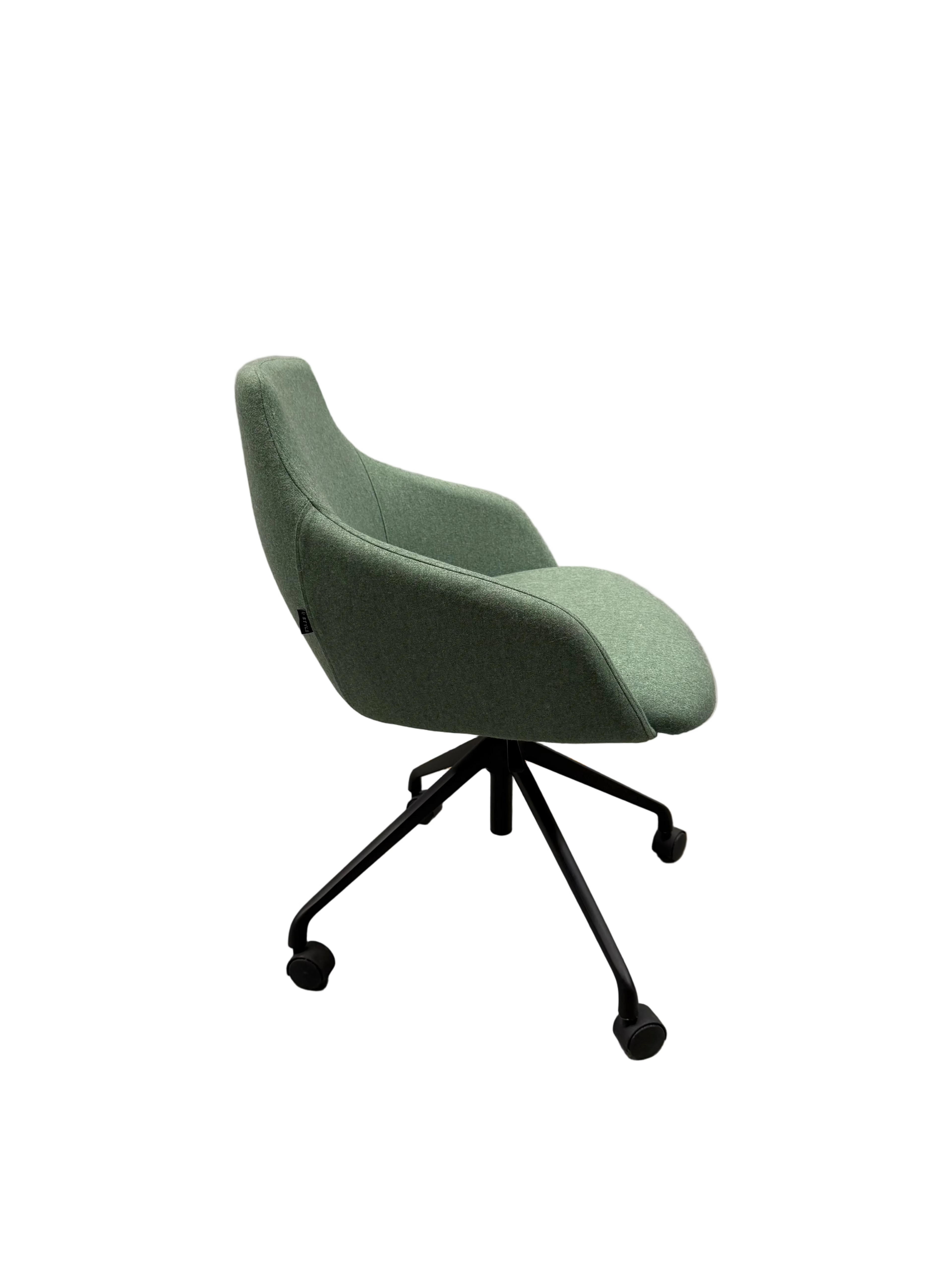 Green Armchair With Castors by Style