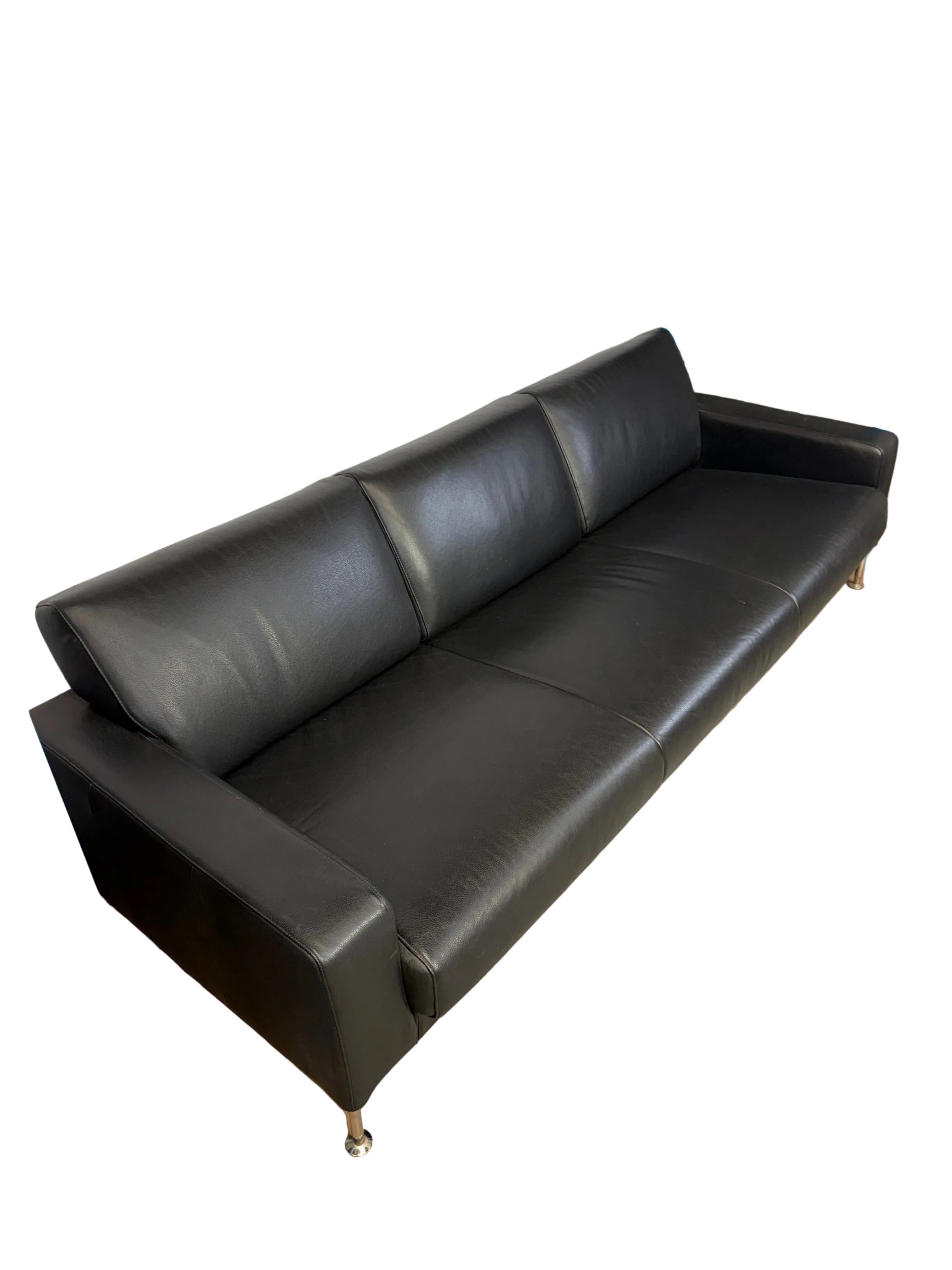 Black Leather King Furniture Sofa