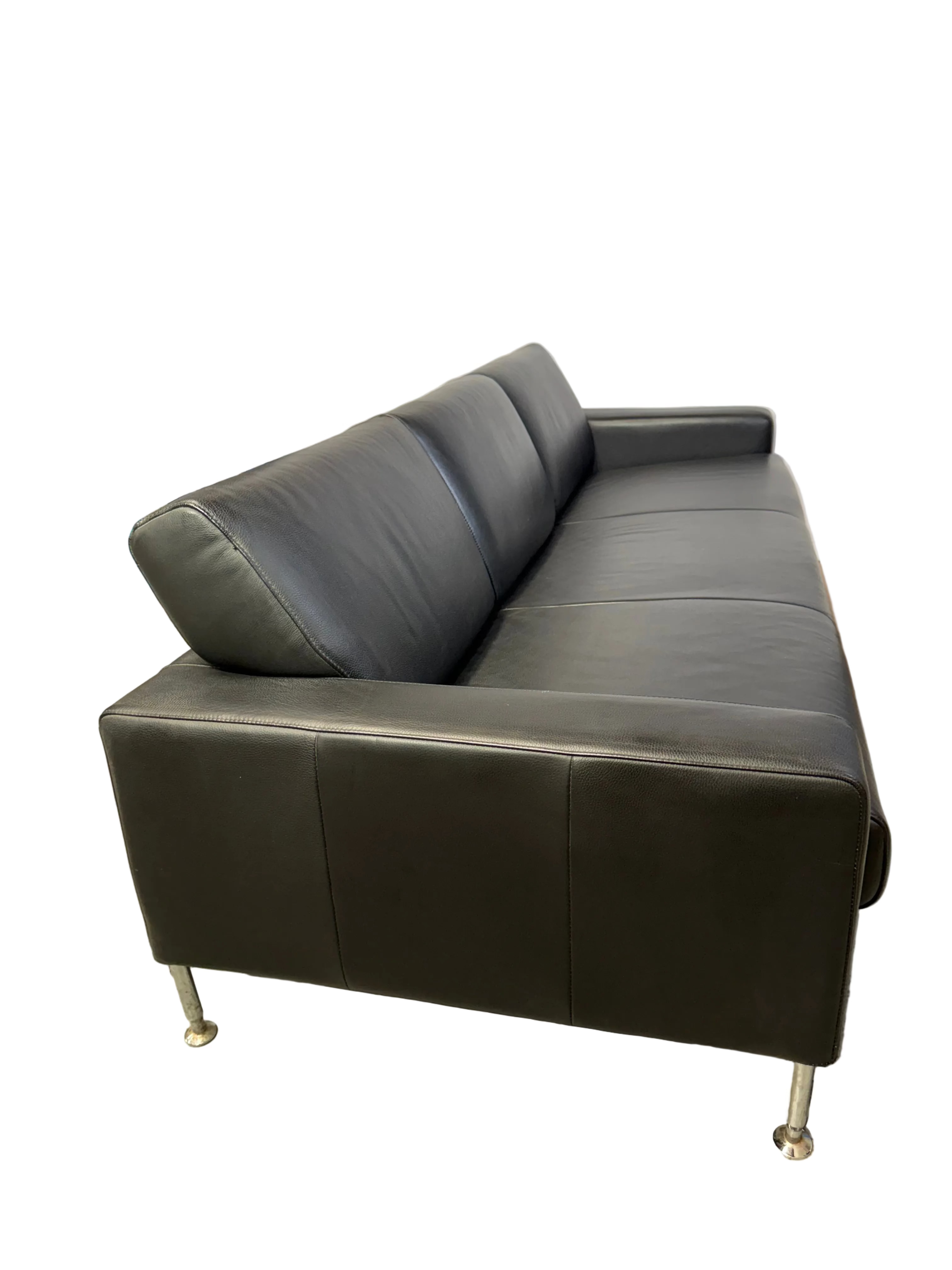 Black Leather King Furniture Sofa