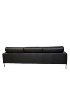 Black Leather King Furniture Sofa