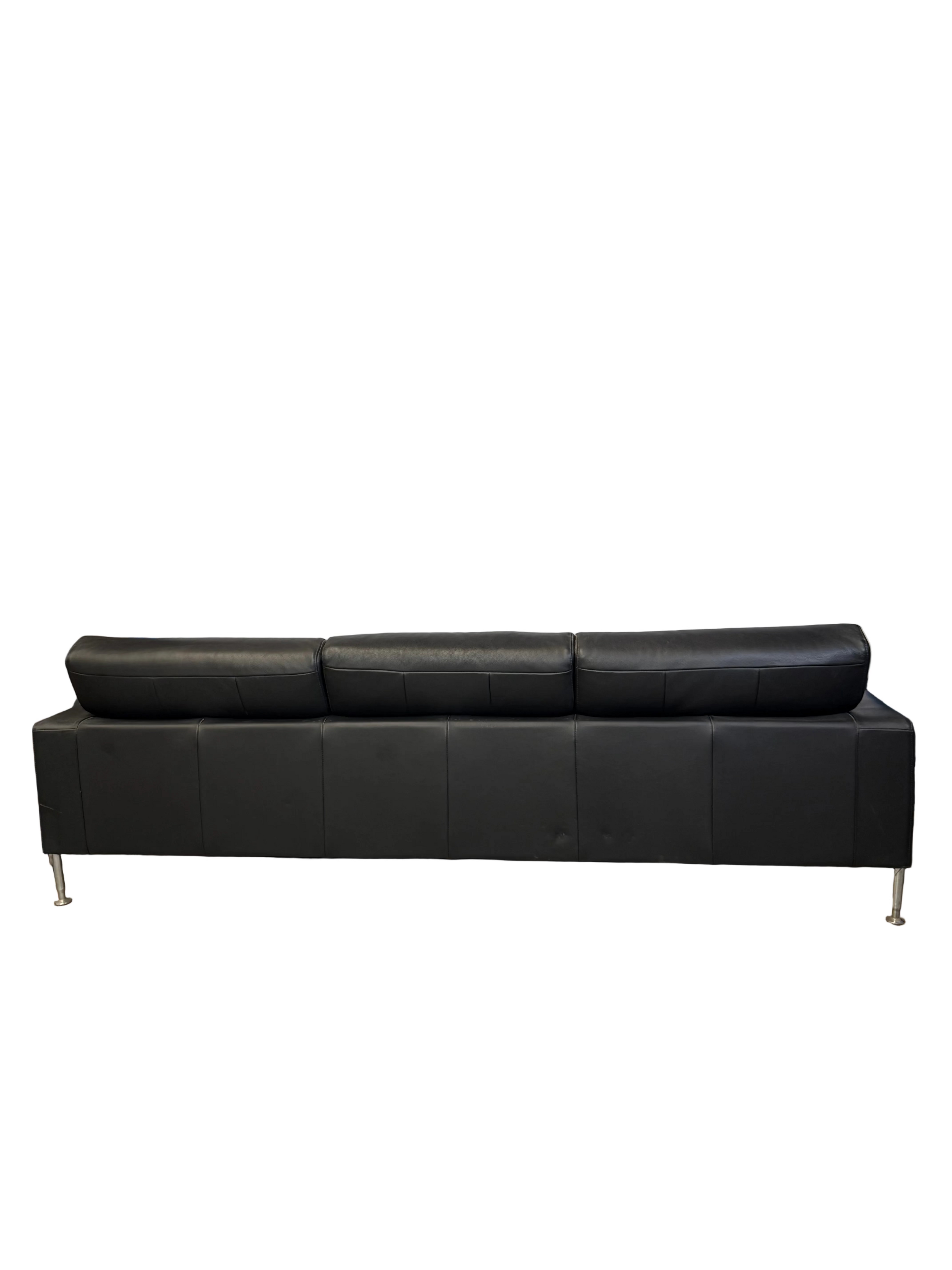 Black Leather King Furniture Sofa