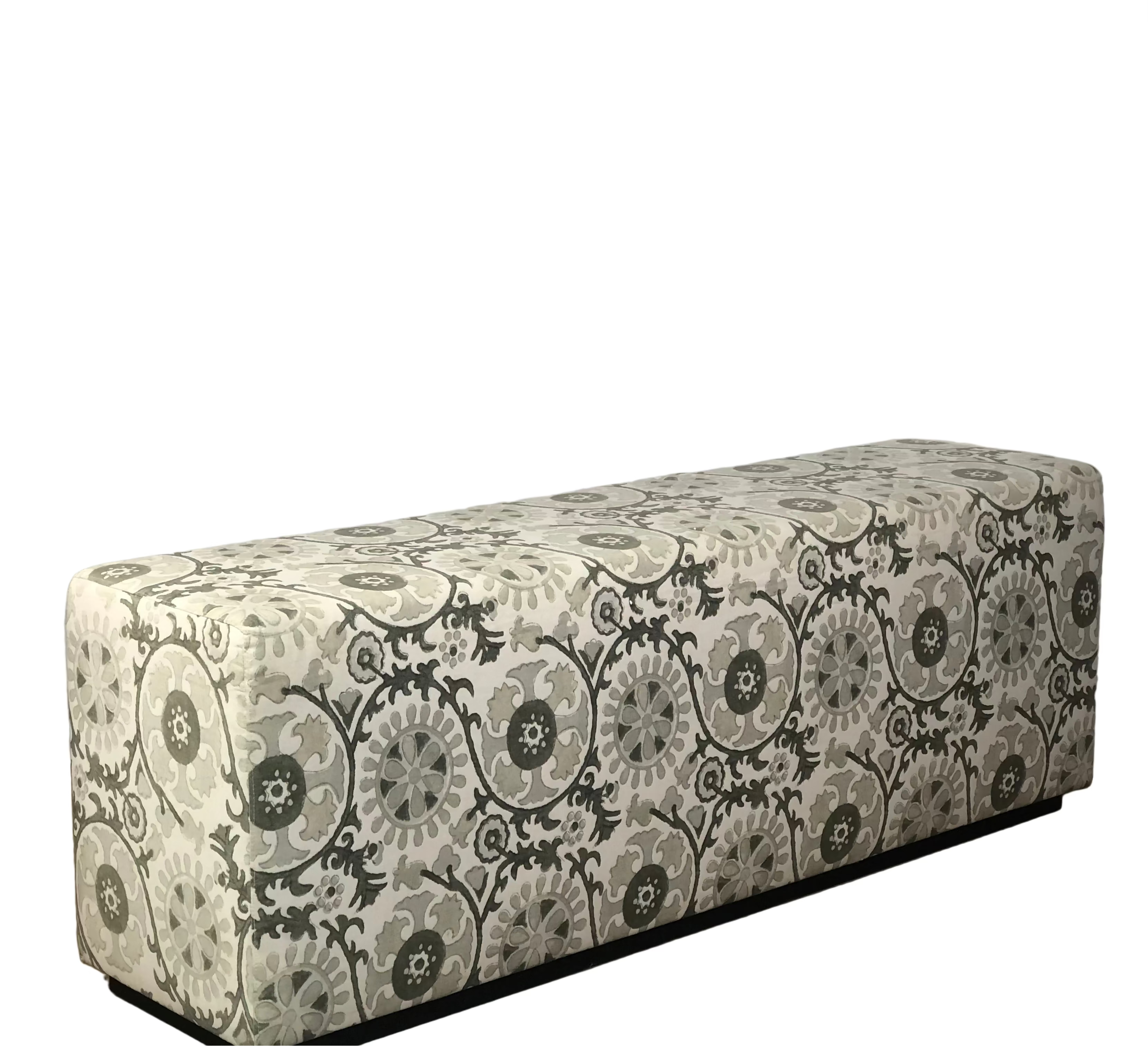 Green Moroccan Print Manfred Ottoman