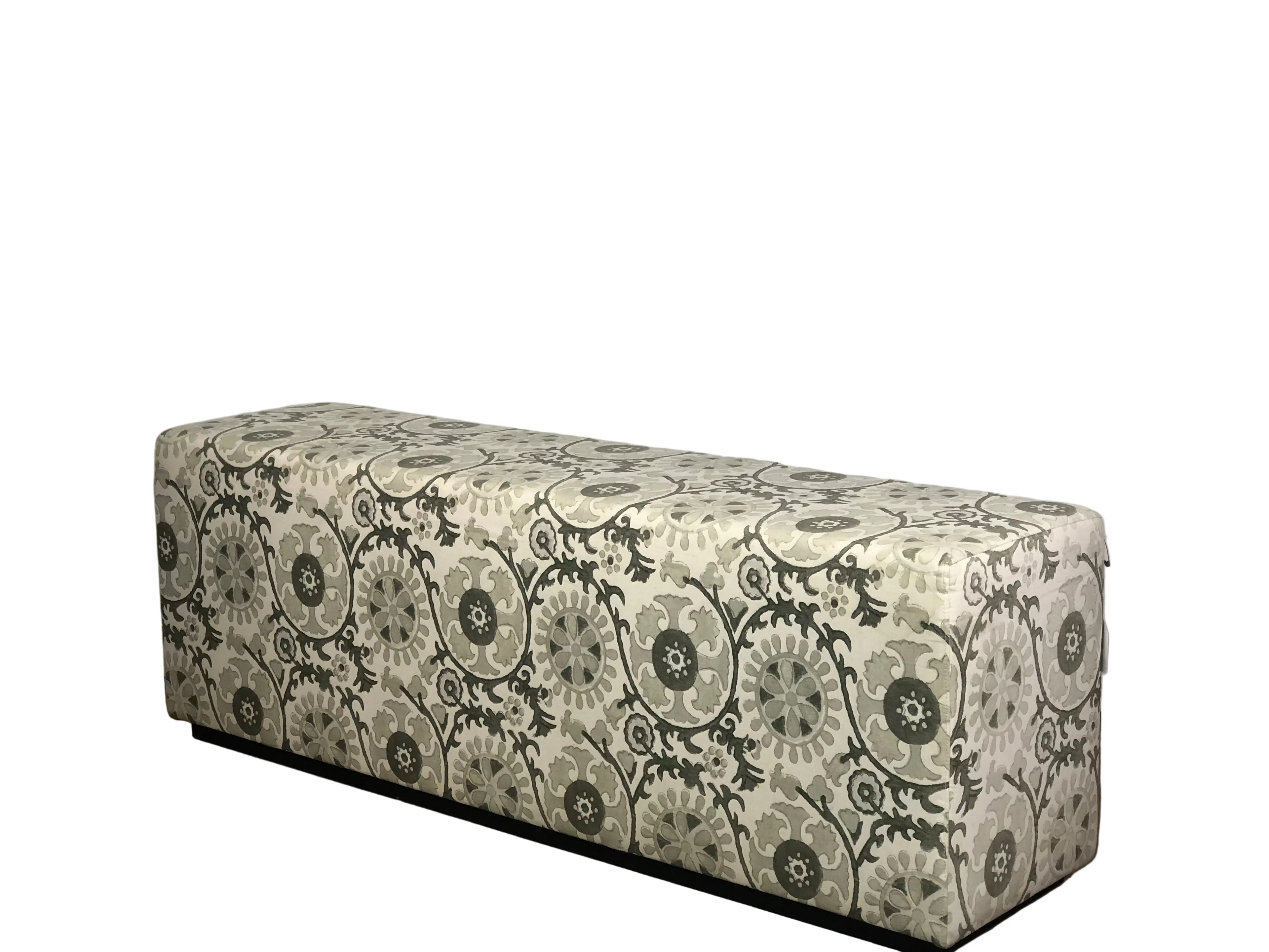 Green Moroccan Print Manfred Ottoman