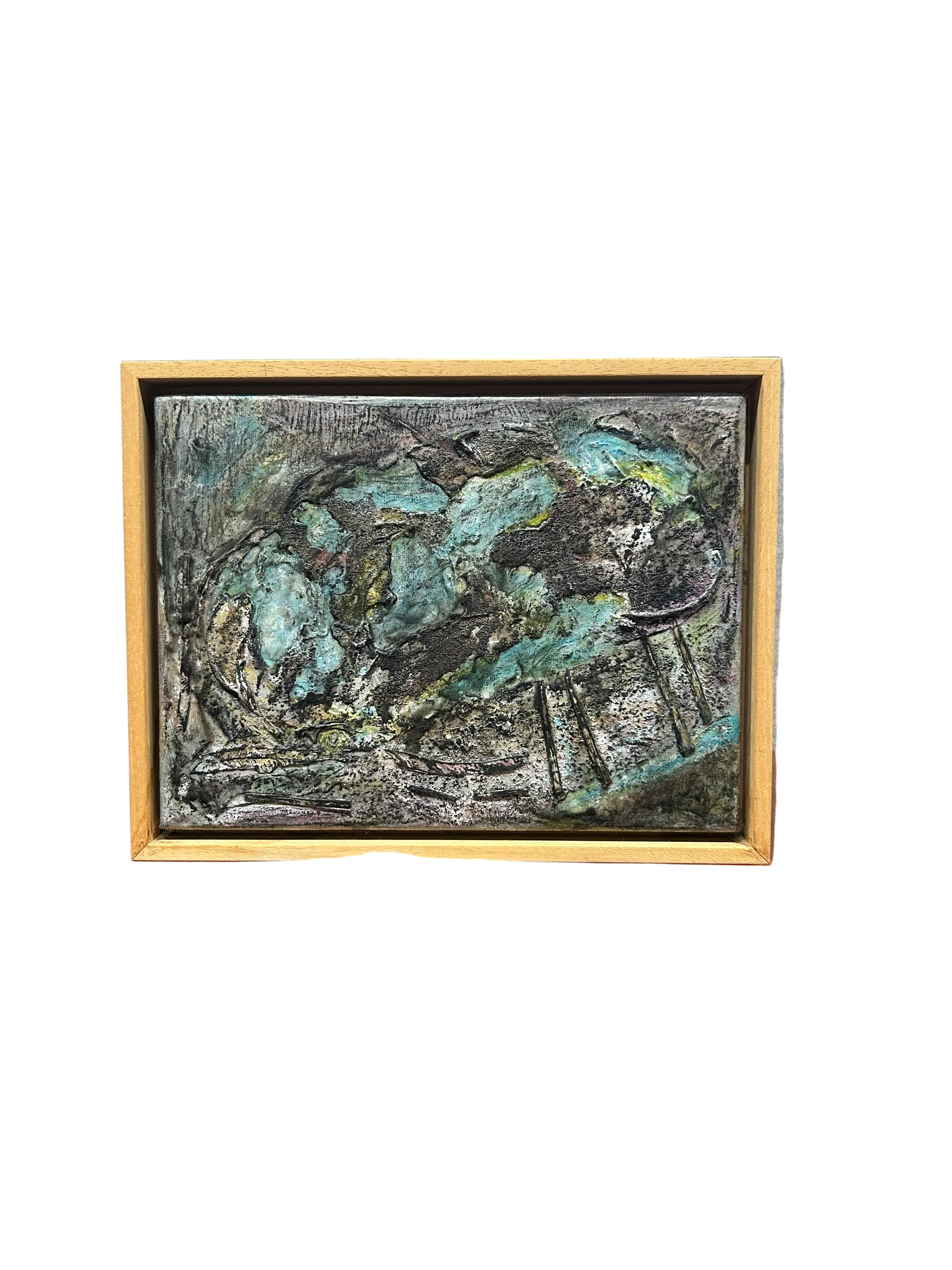 Old Jetty Small Encaustic Artwork by Michele Day