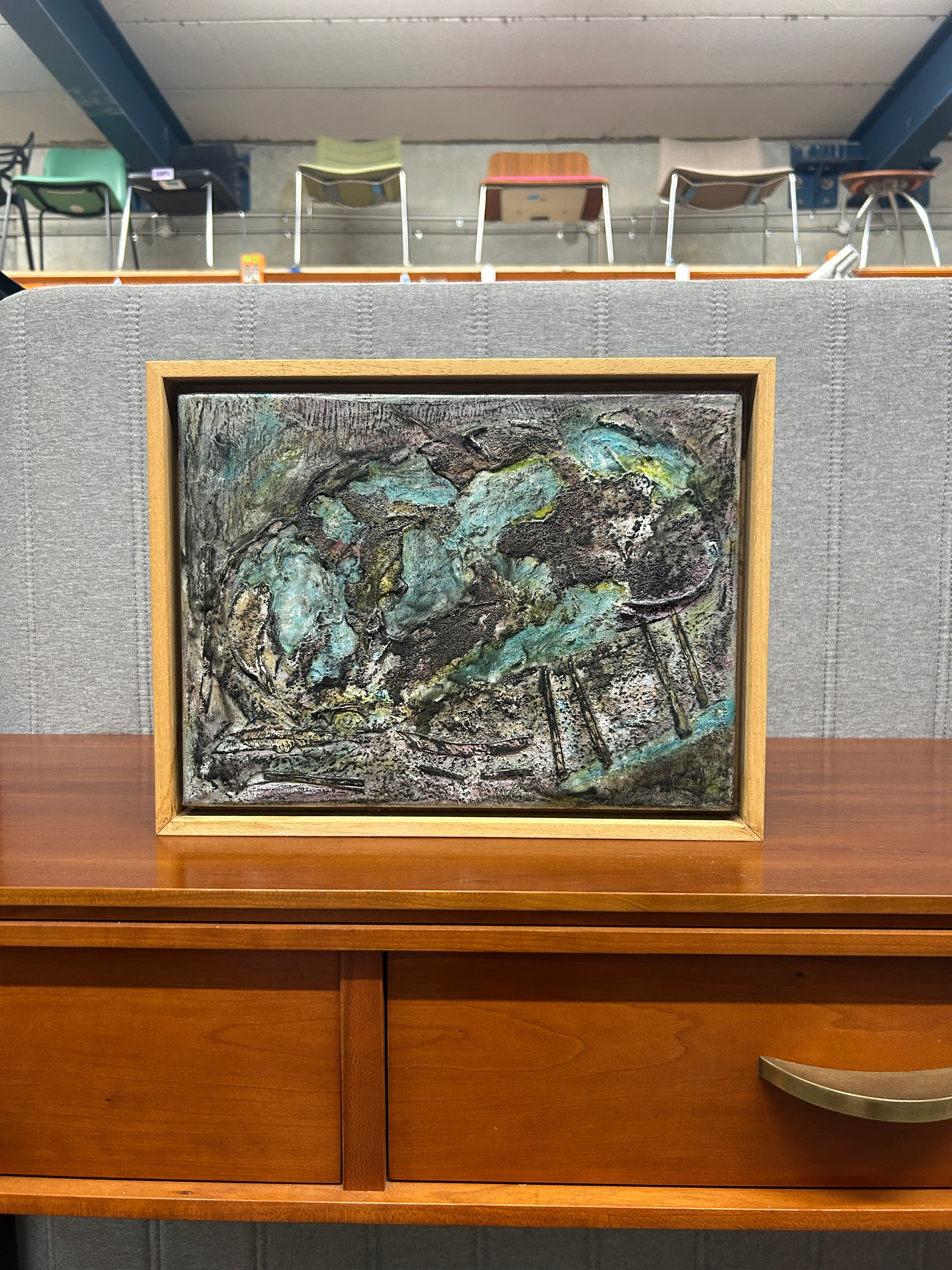 Old Jetty Small Encaustic Artwork by Michele Day