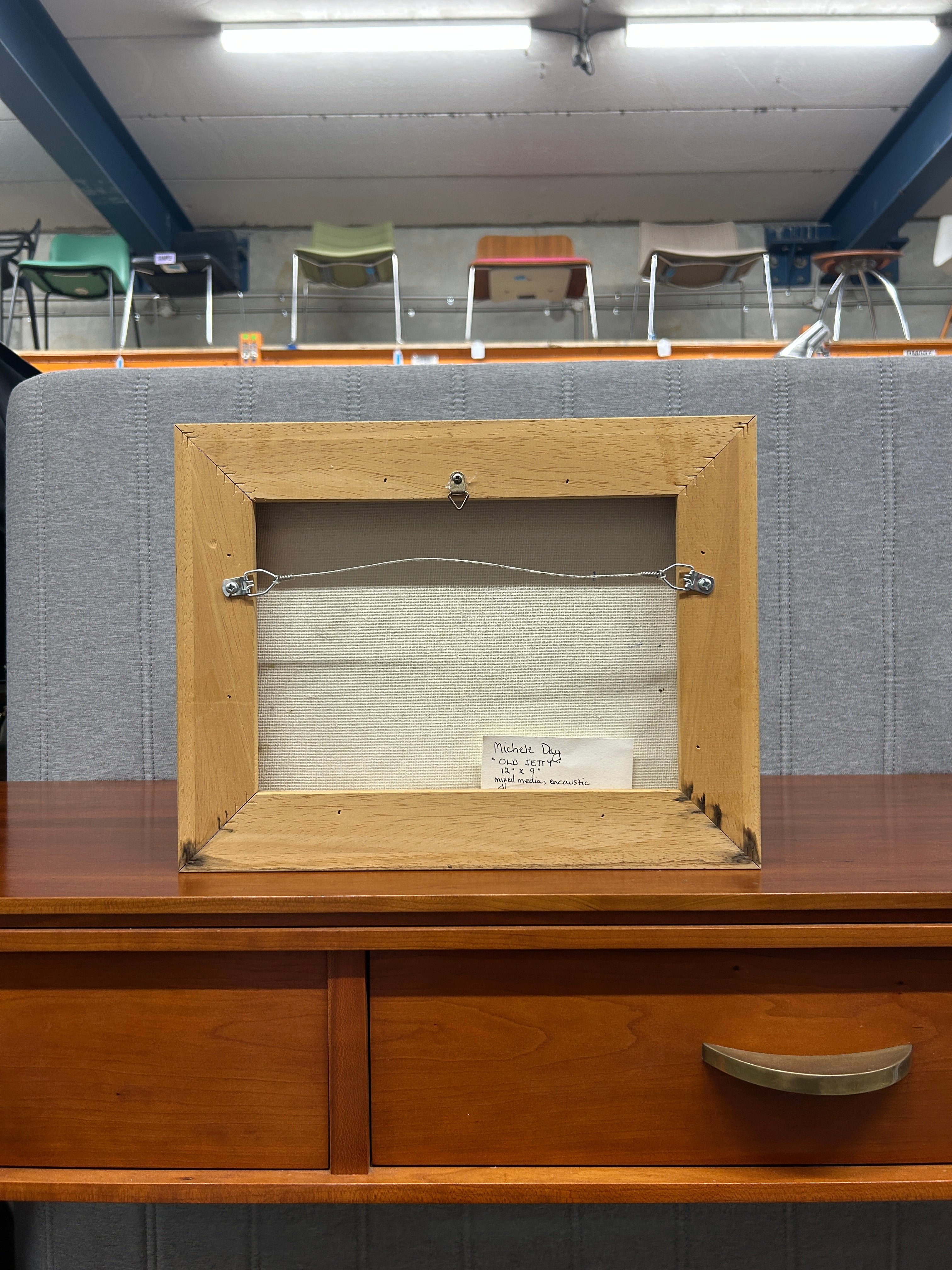 Old Jetty Small Encaustic Artwork by Michele Day