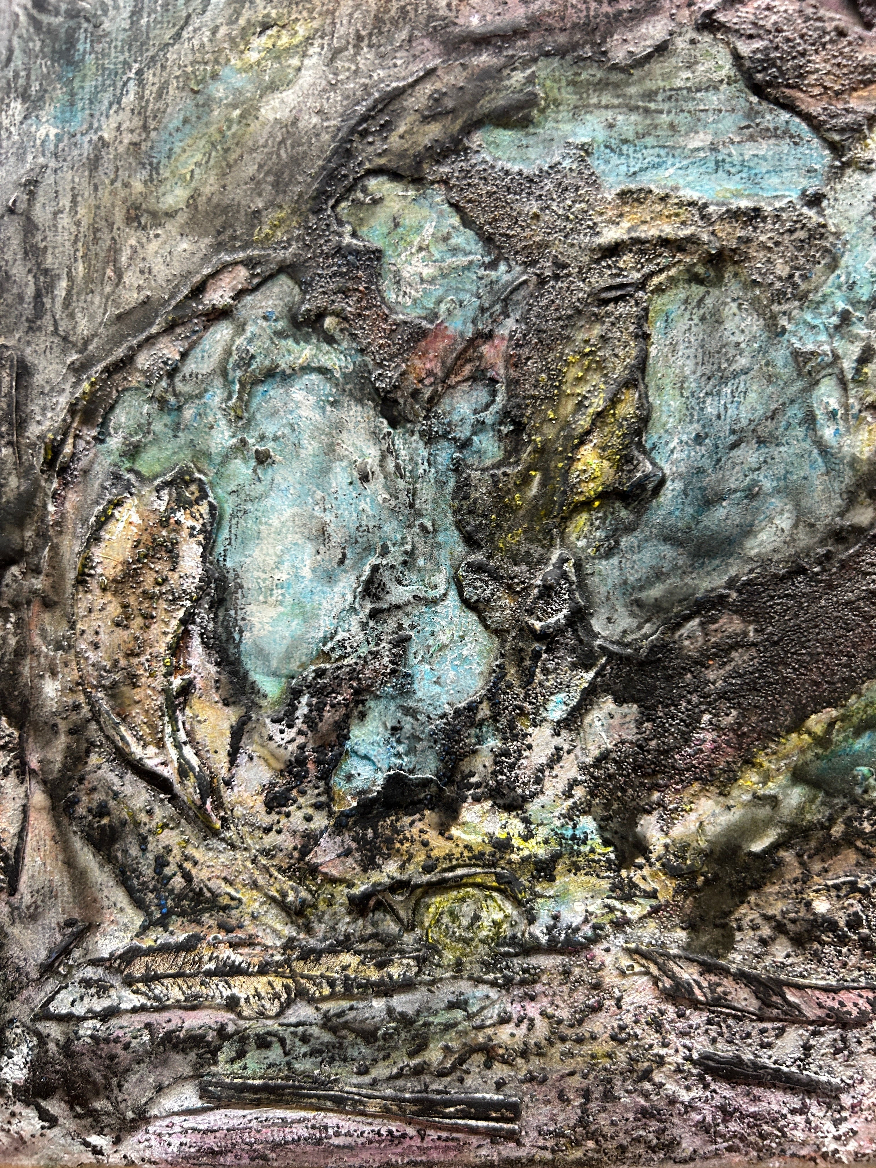 Old Jetty Small Encaustic Artwork by Michele Day