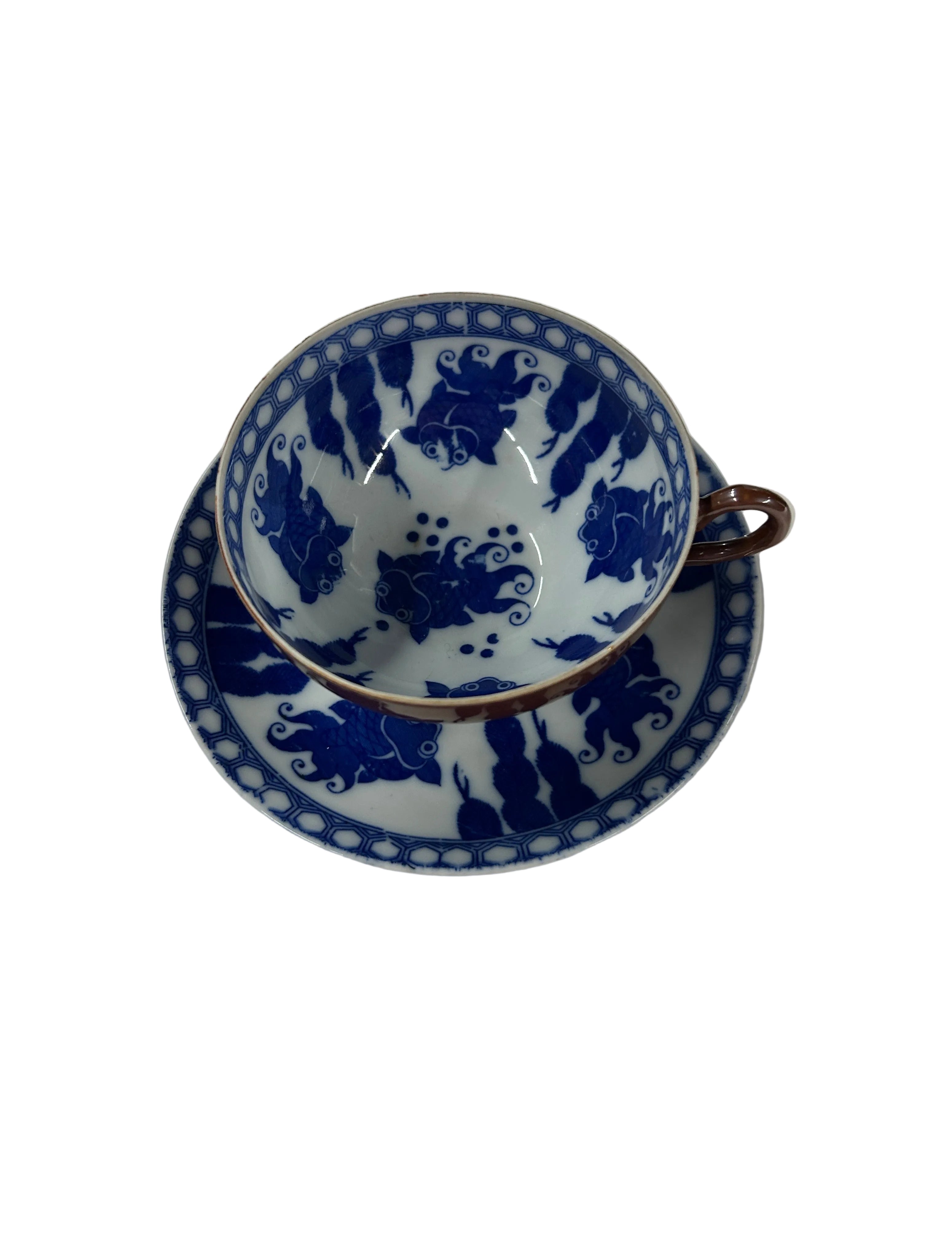 Japanese teacups and saucers - set of 4