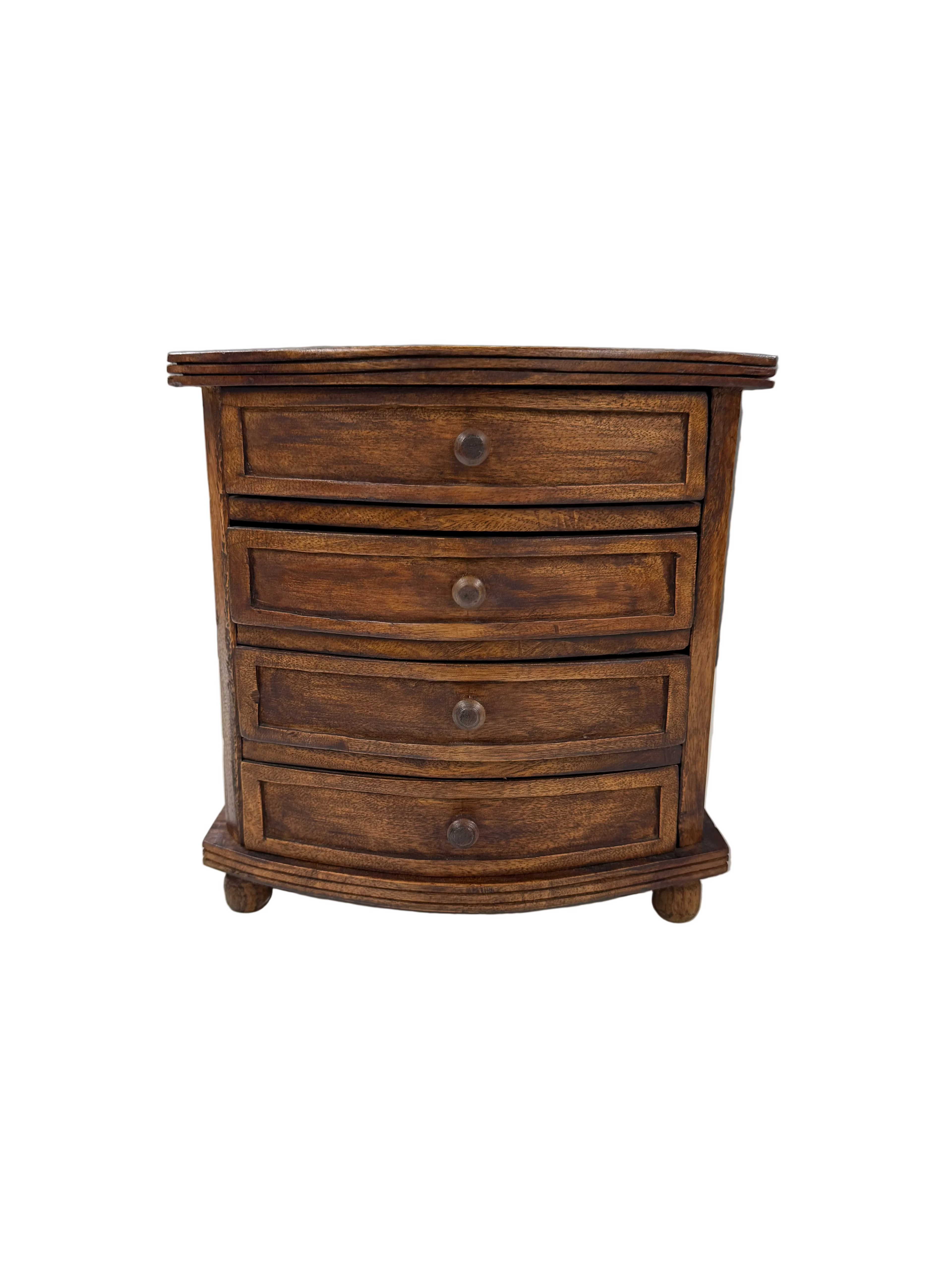 Small Vintage Wooden Jewellery Chest