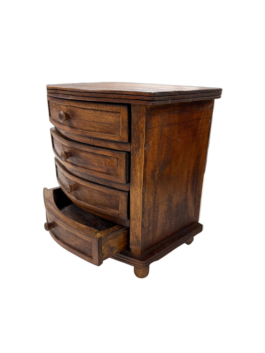 Small Vintage Wooden Jewellery Chest