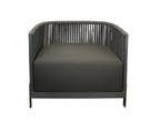 Black outdoor armchair