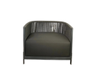 Black outdoor armchair