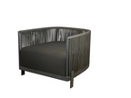 Black outdoor armchair