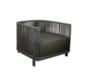 Black outdoor armchair