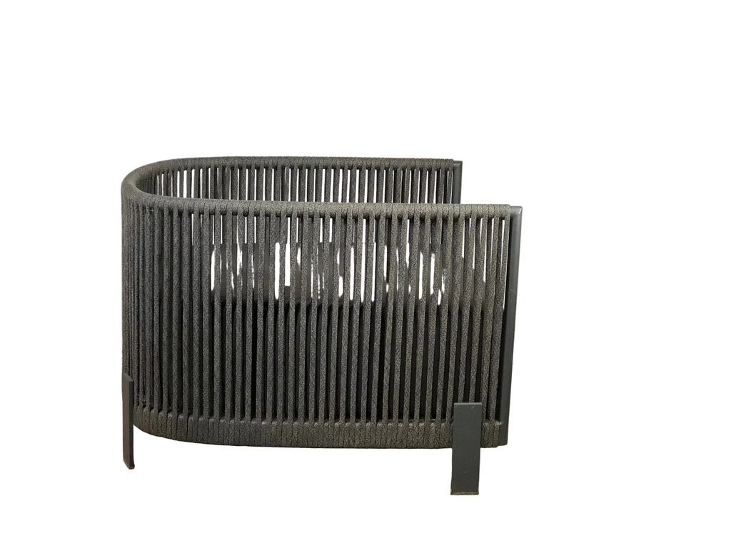 Black outdoor armchair