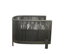 Black outdoor armchair