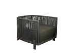 Black outdoor armchair