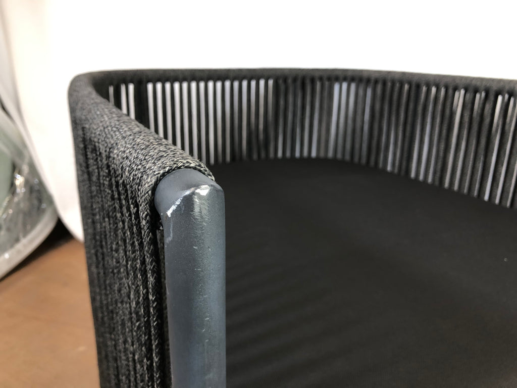 Black outdoor armchair