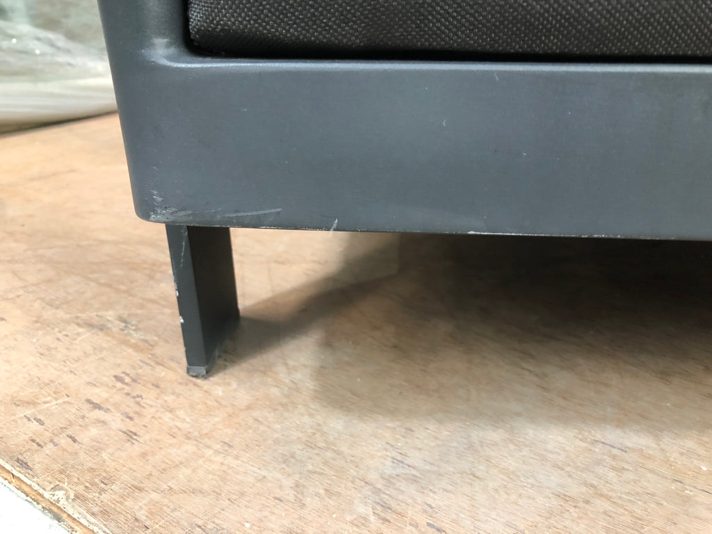 Black outdoor armchair
