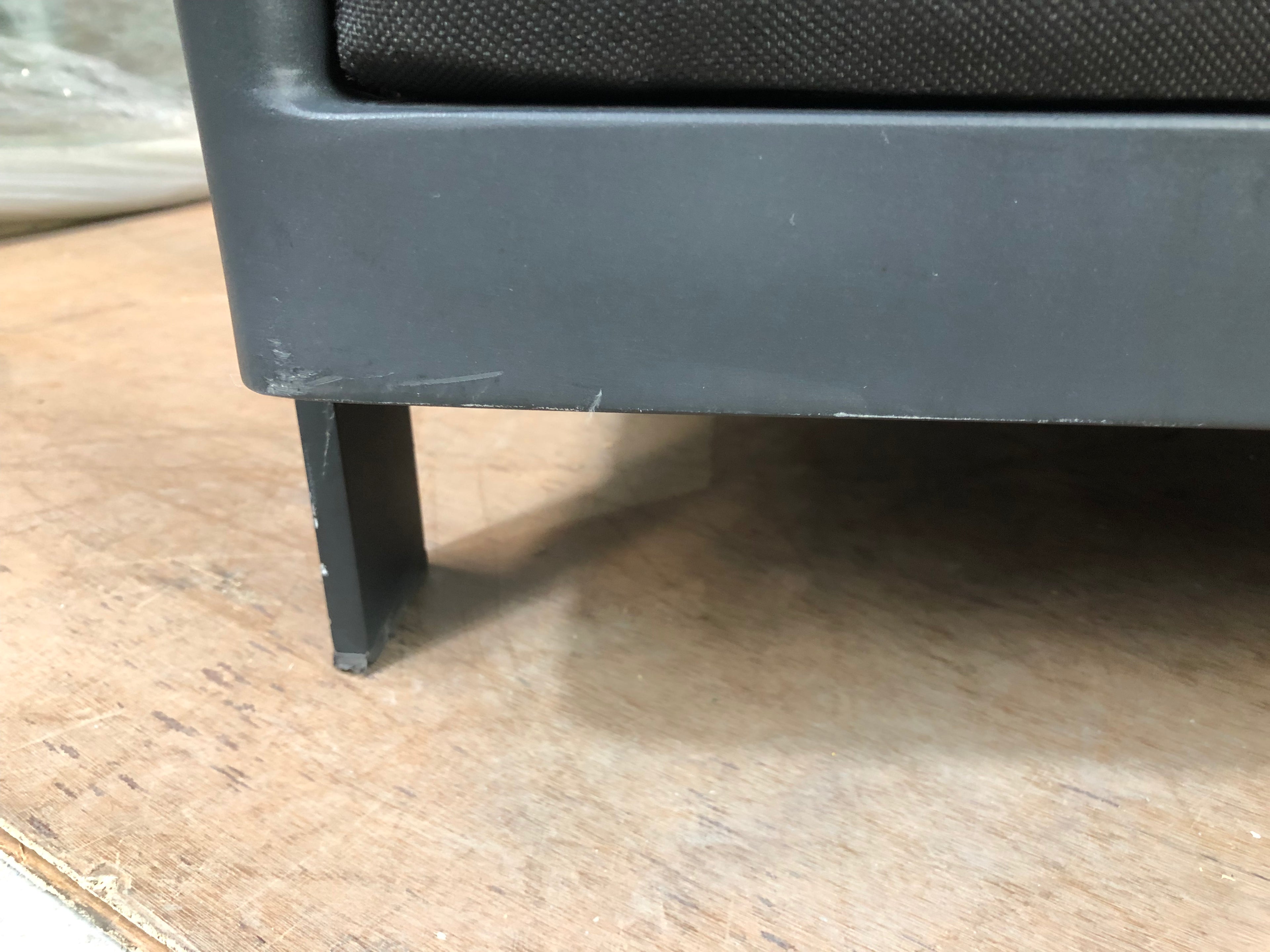 Black outdoor armchair