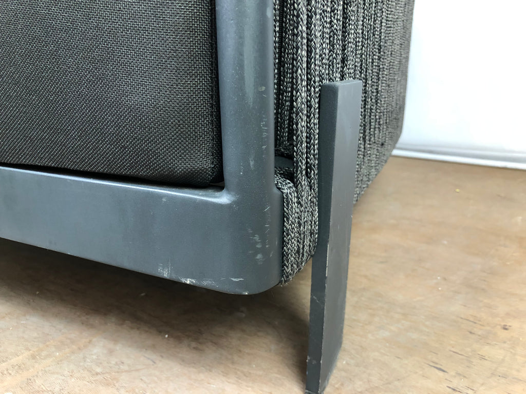 Black outdoor armchair