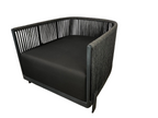 Black outdoor armchair