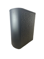 Black Wooden Cabinet with Honeycomb Textured Doors