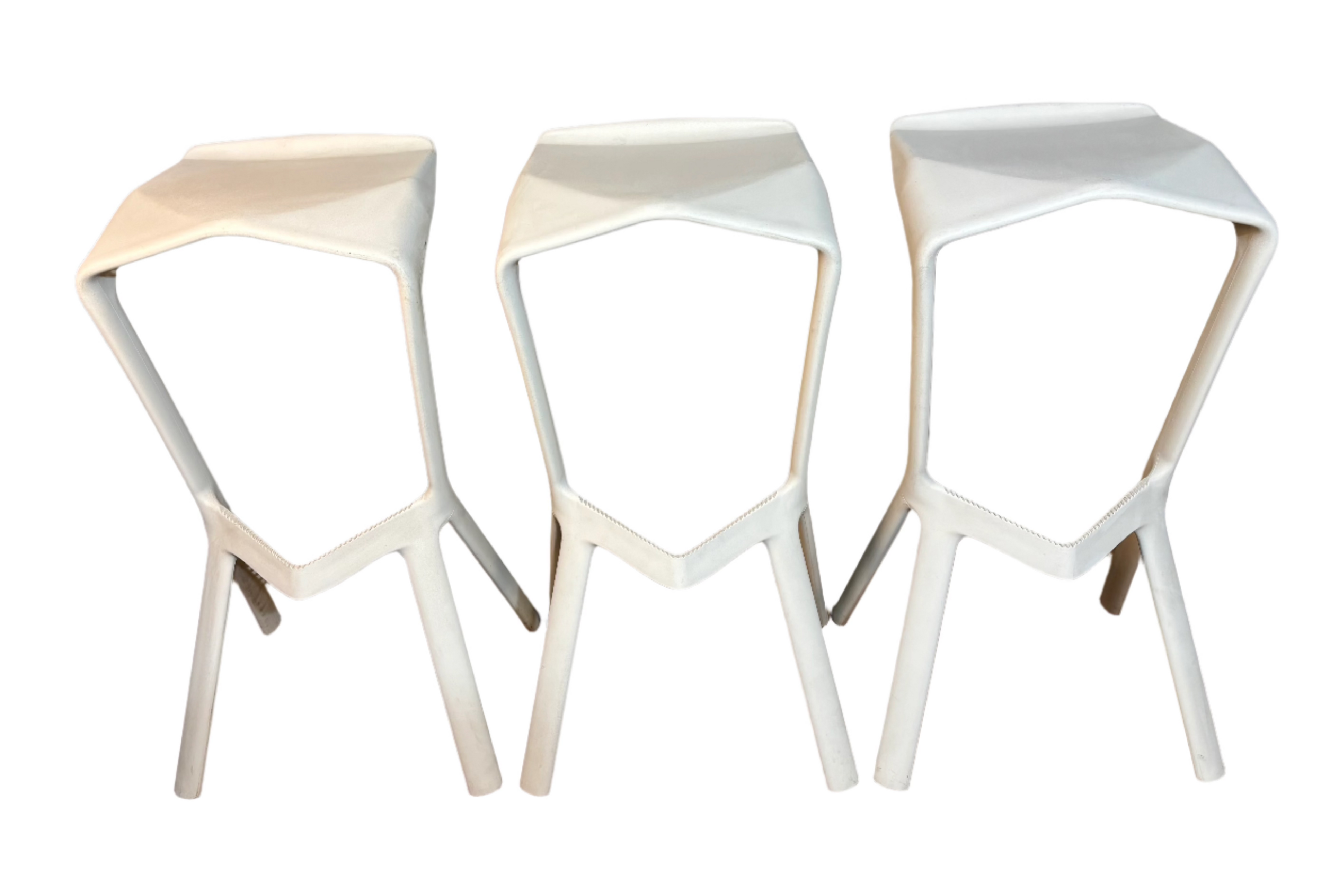 Miura White Stool by Plank