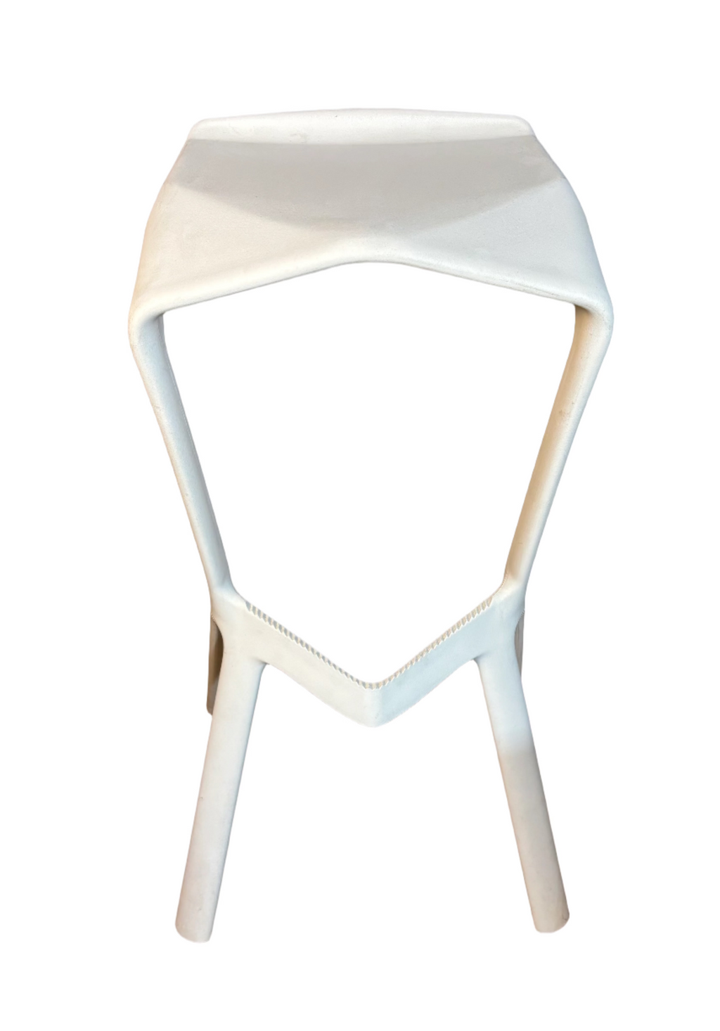 Miura White Stool by Plank
